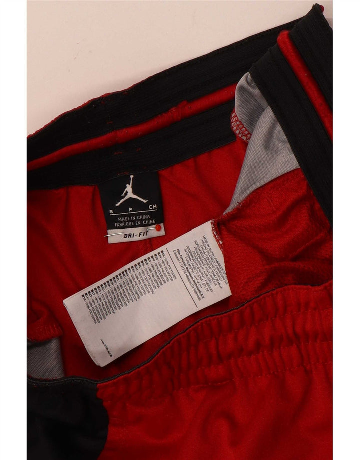 Pantaloncini sportivi Jordan Dri Fit Graphic da uomo, piccoli, in poliestere color block rosso
