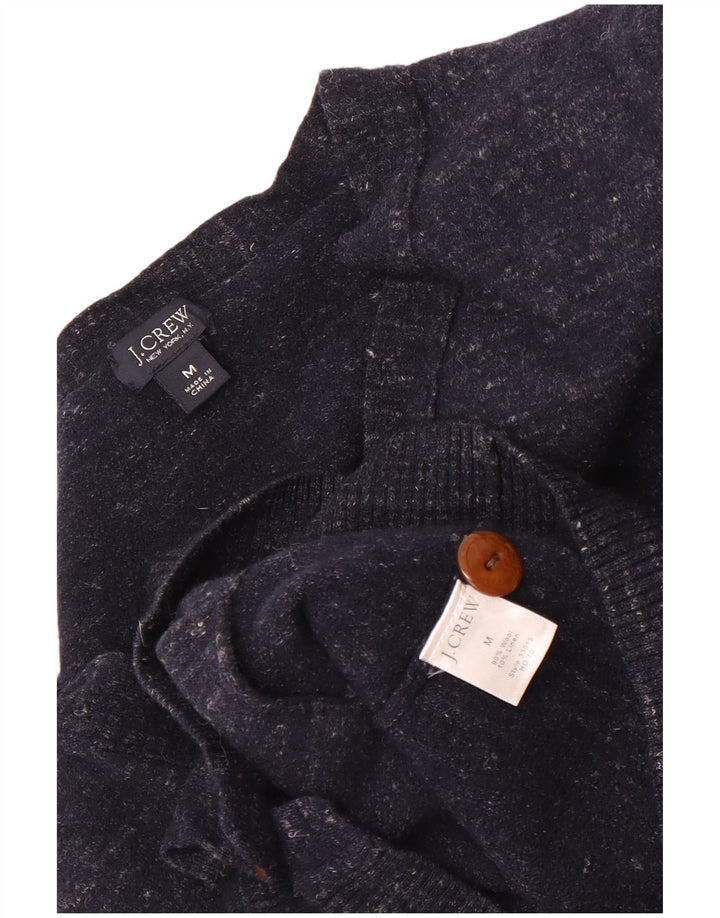 J. Crew Maglione cardigan slim fit da uomo in lana screziata media blu navy