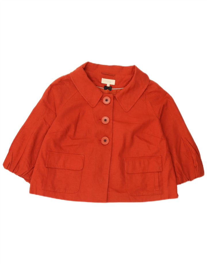 Giubbotto bomber con maniche a 3/4 Marks & Spencer per ragazze 13-14 anni in lino rosso
