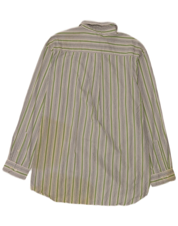 Camicia da uomo Izod in cotone a righe bianche medie