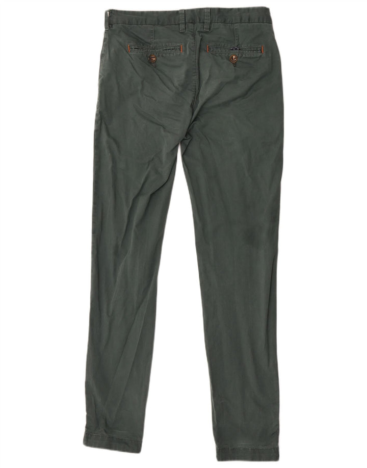 Pantaloni chino slim da uomo Ted Baker W28 L31 cotone verde