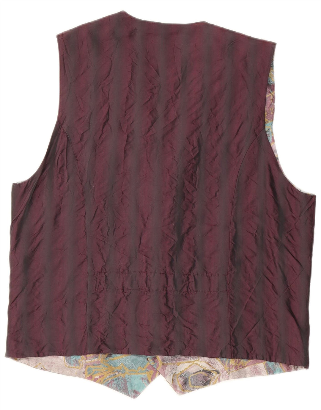 Gilet vintage da uomo con motivo astratto medio multicolore