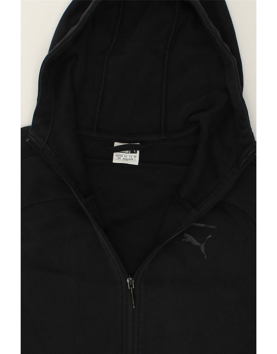 PUMA Mens Zip Hoodie Sweater Small Black | Vintage Puma | Thrift | Second-Hand Puma | Used Clothing | Messina Hembry 