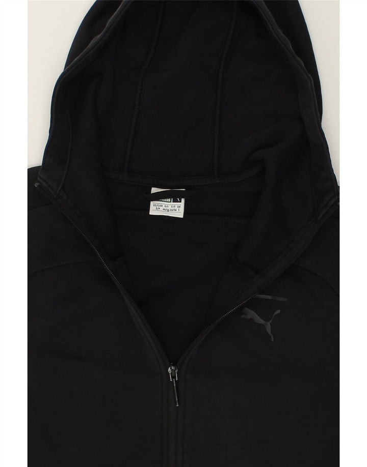 PUMA Mens Zip Hoodie Sweater Small Black | Vintage Puma | Thrift | Second-Hand Puma | Used Clothing | Messina Hembry 
