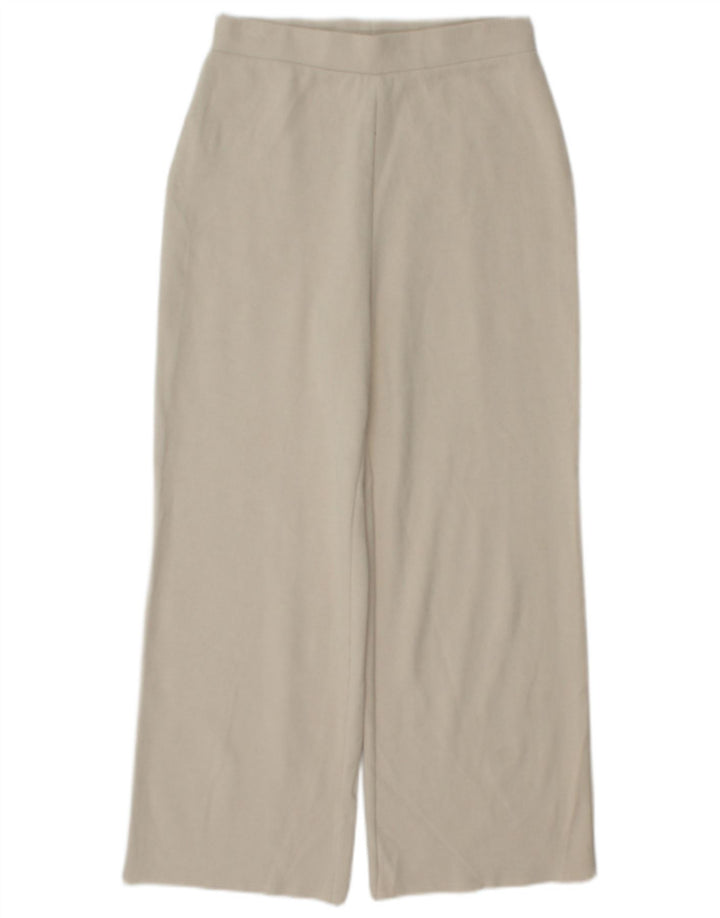 Pantaloni da tuta in maglia da donna Zara UK 10 piccoli bianco sporco