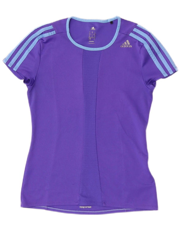 T-shirt Adidas Climalite da donna Top UK 4/6 XS poliestere viola