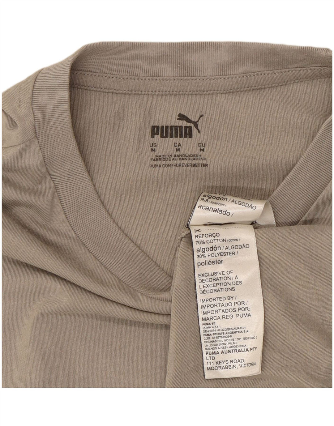 T-shirt grafica da uomo Puma Top in cotone grigio medio