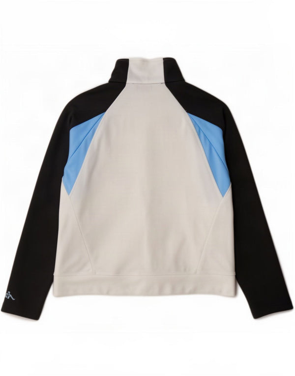 Kappa Womens Tracksuit Top Jacket UK 16 Large White Colourblock Polyester