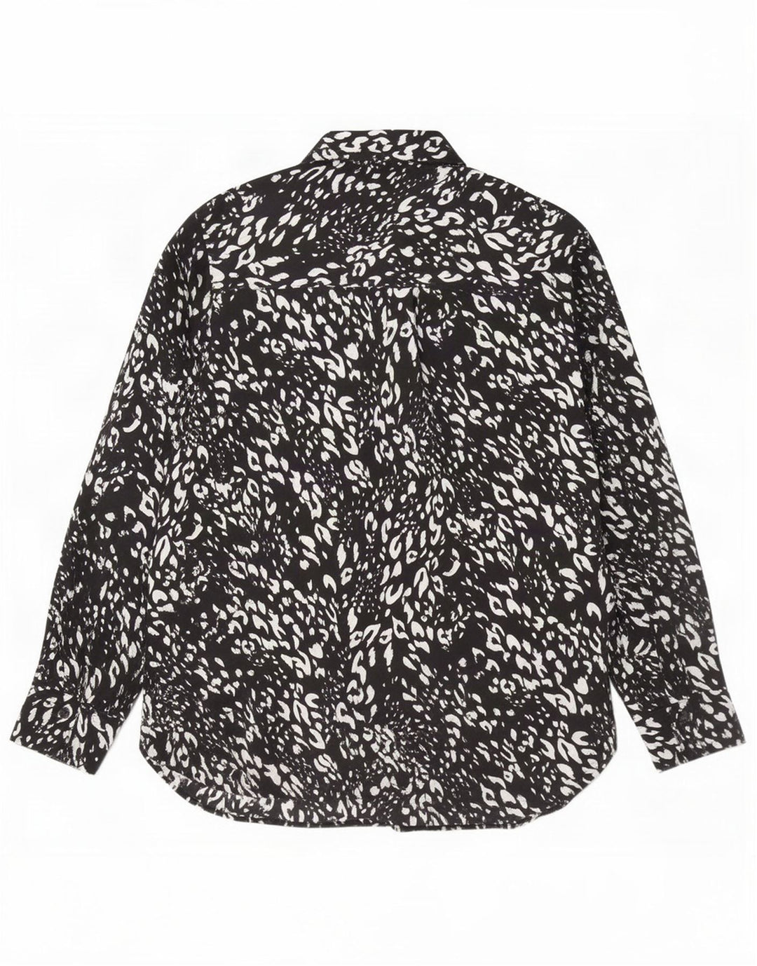 Camicetta da donna Marks & Spencer UK 12 stampa animalier nera media