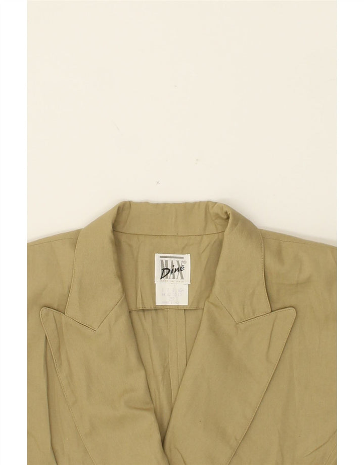 MAX DINE Womens Double Breasted Blazer Jacket IT 44 Medium Beige Cotton Vintage Max Dine and Second-Hand Max Dine from Messina Hembry 