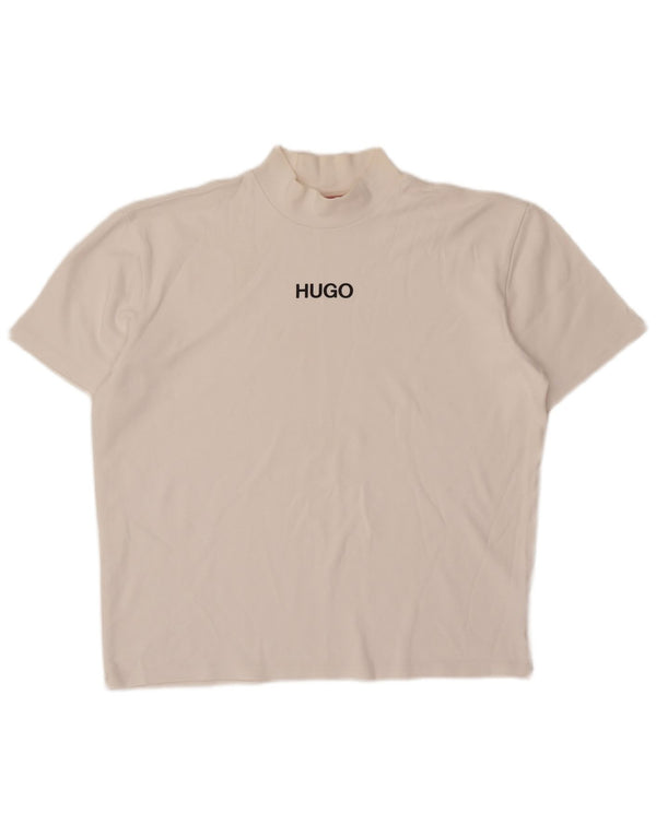 T-shirt da uomo Hugo Boss Top in cotone bianco medio