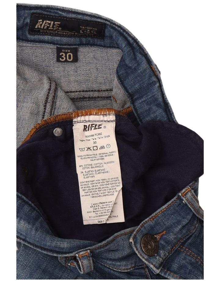 Jeans slim effetto consumato da donna Rifle W30 L33 cotone blu