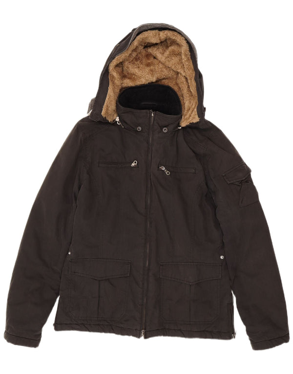 Giacca utility con cappuccio da donna Diadora UK 18 XL cotone nero