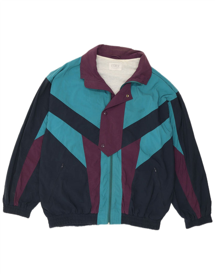 ETIREL Giacca da tuta da uomo vestibilità ampia IT 50 Blu medio Colourblock