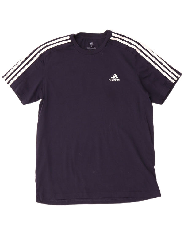 T-shirt da uomo Adidas Top Large in cotone blu navy