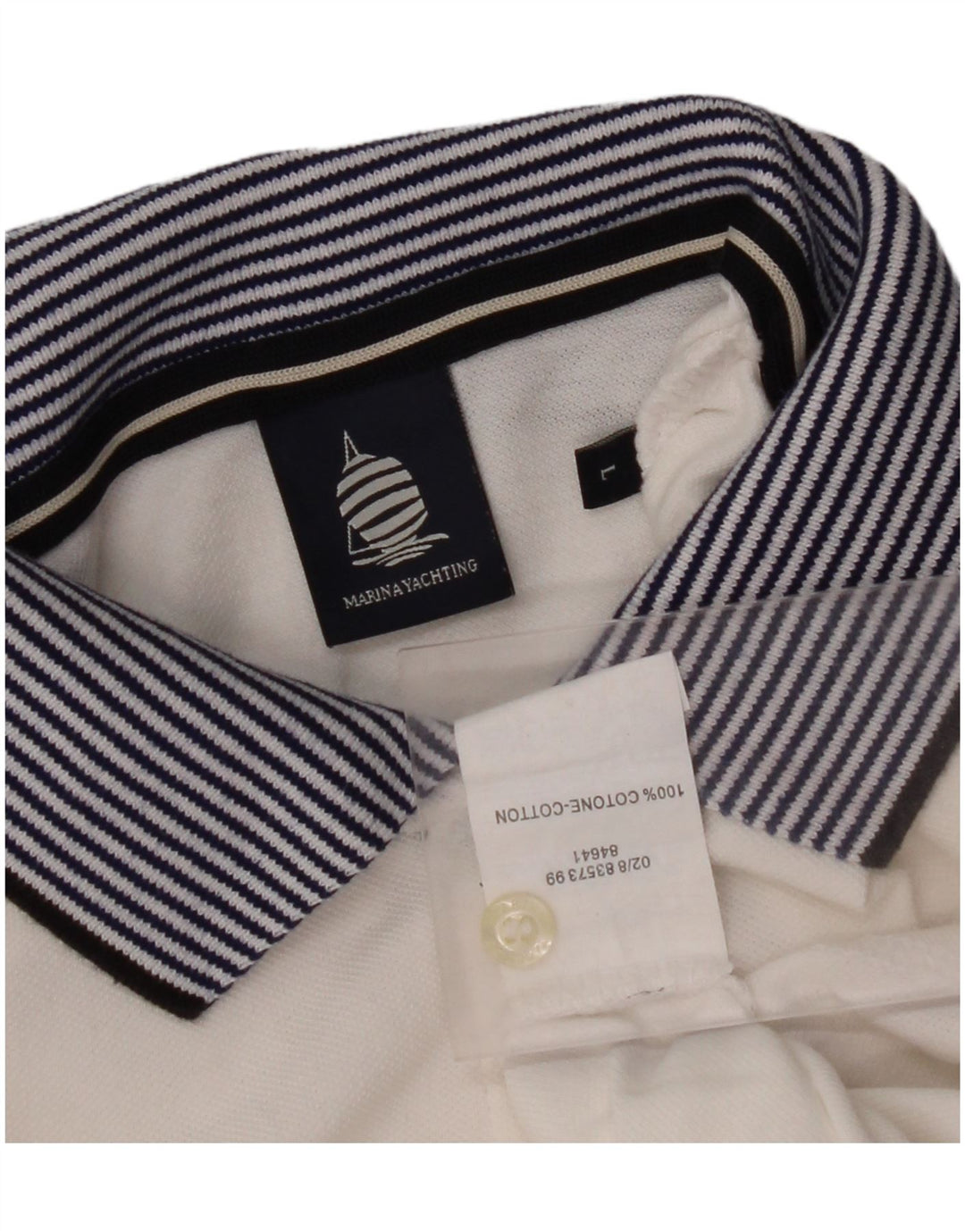 Polo da donna MARINA YACHTING UK 16 Large in cotone color block bianco