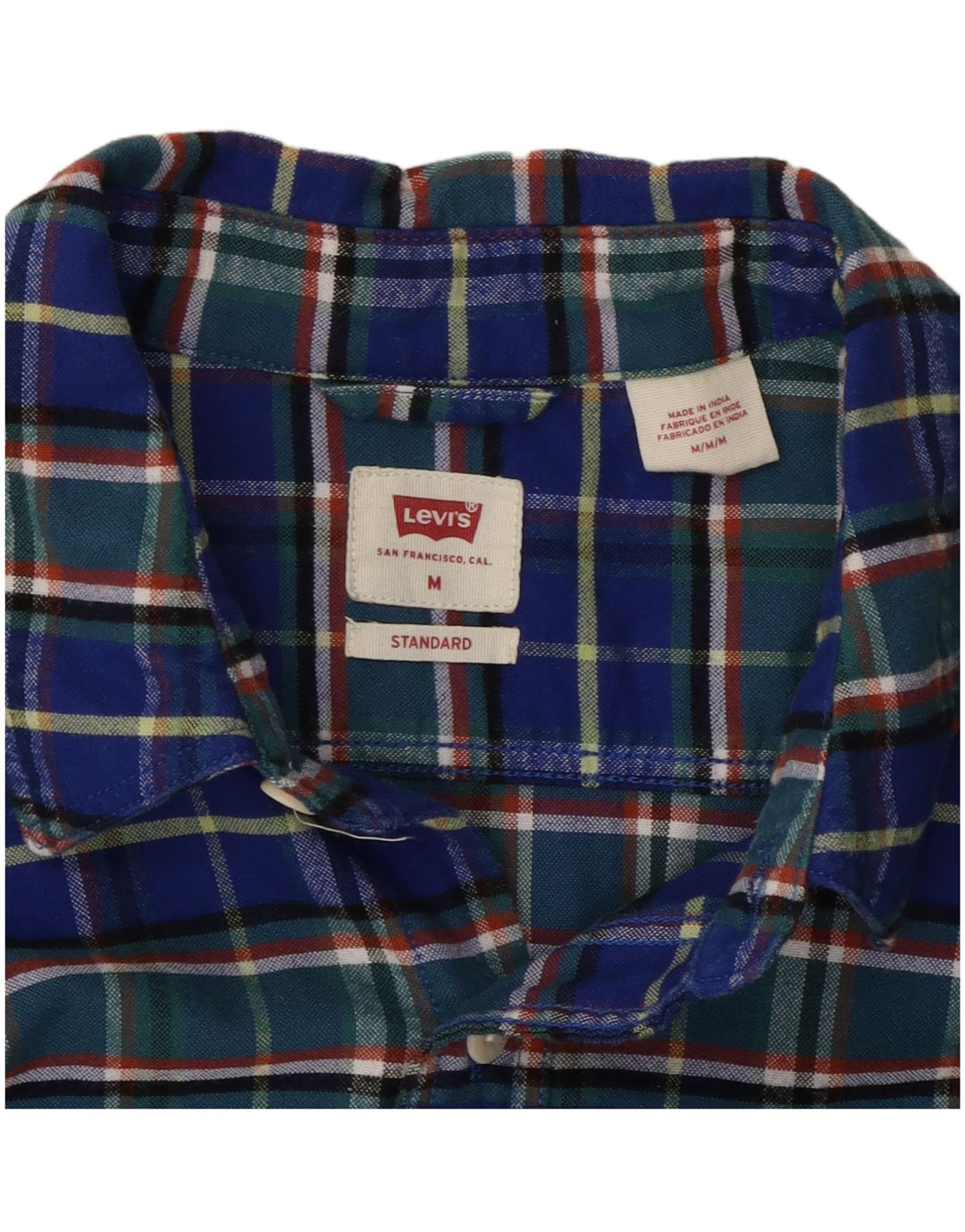 LEVI'S Camicia da uomo in flanella vestibilità standard, cotone a quadri multicolore medio