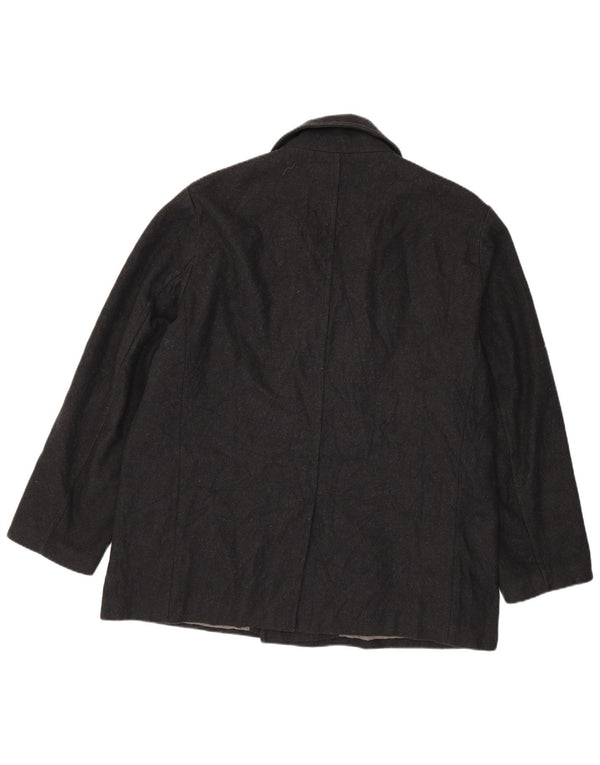 Caban da uomo Calvin Klein UK 42 XL lana nera