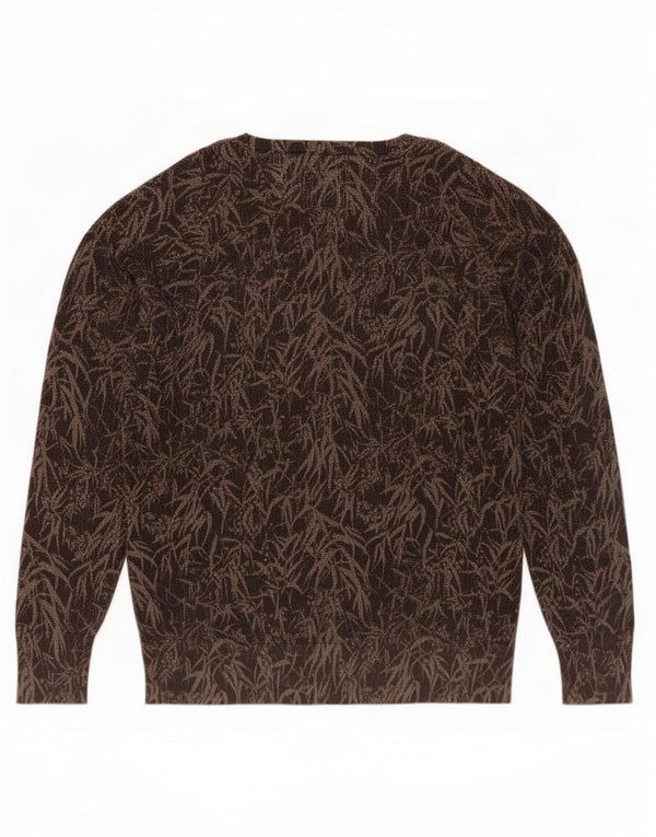 Maglione maglione con scollo a barca da donna All Saints UK 16 grande marrone