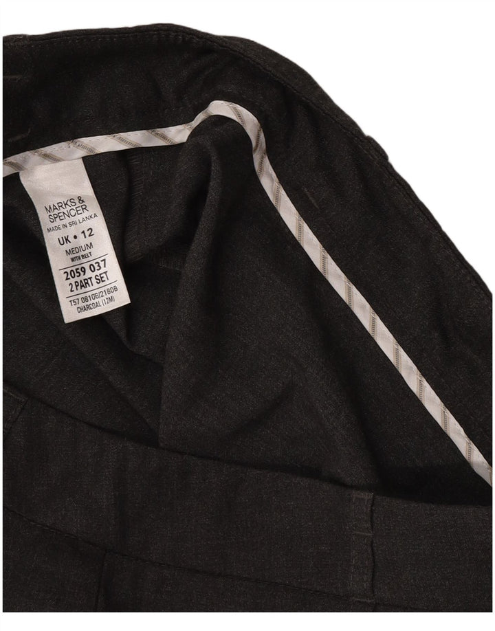 Pantaloni da abito bootcut da donna Marks & Spencer UK 12 Medium W32 L29 Grigio