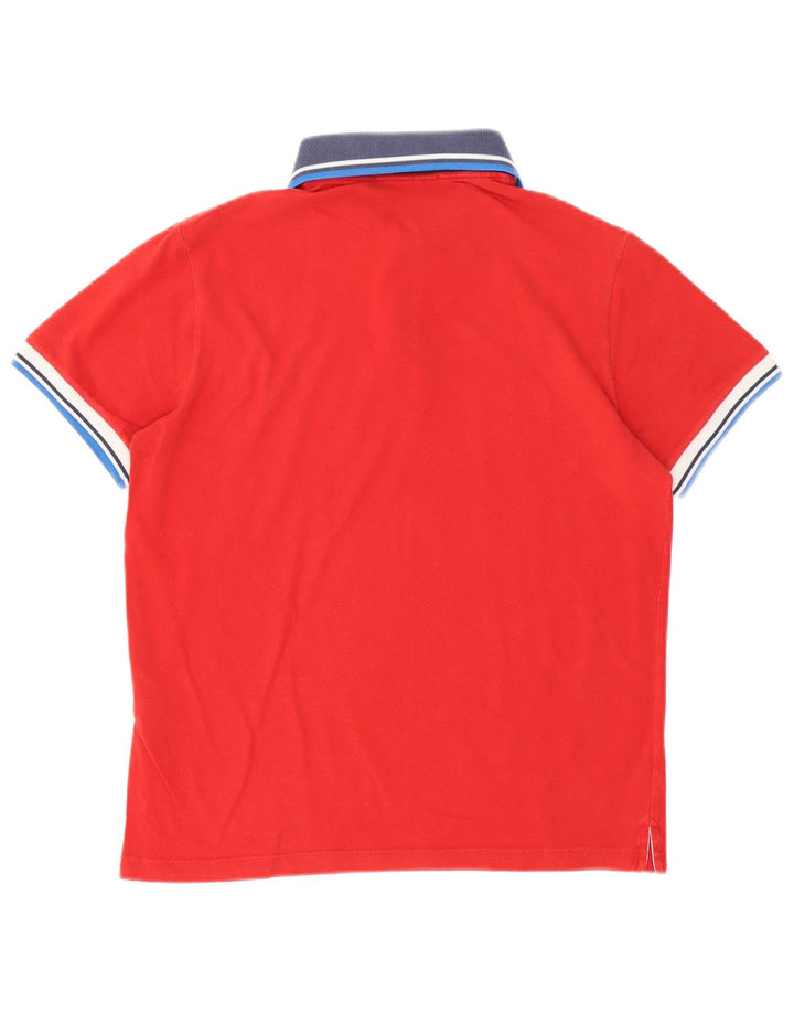 Polo da uomo FRED PERRY piccola in cotone color block rosso