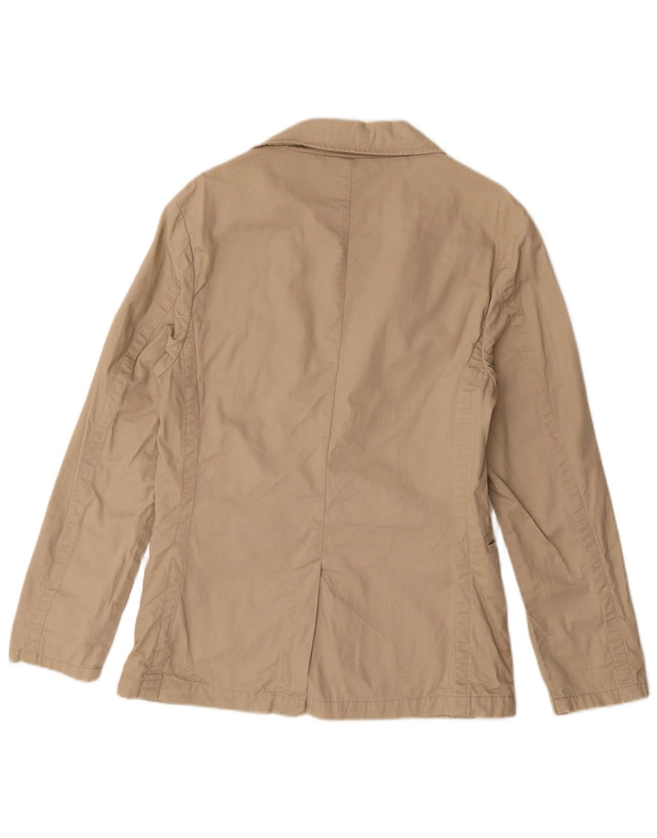 Giacca blazer a 2 bottoni da donna Tommy Hilfiger UK 14 cotone marrone medio