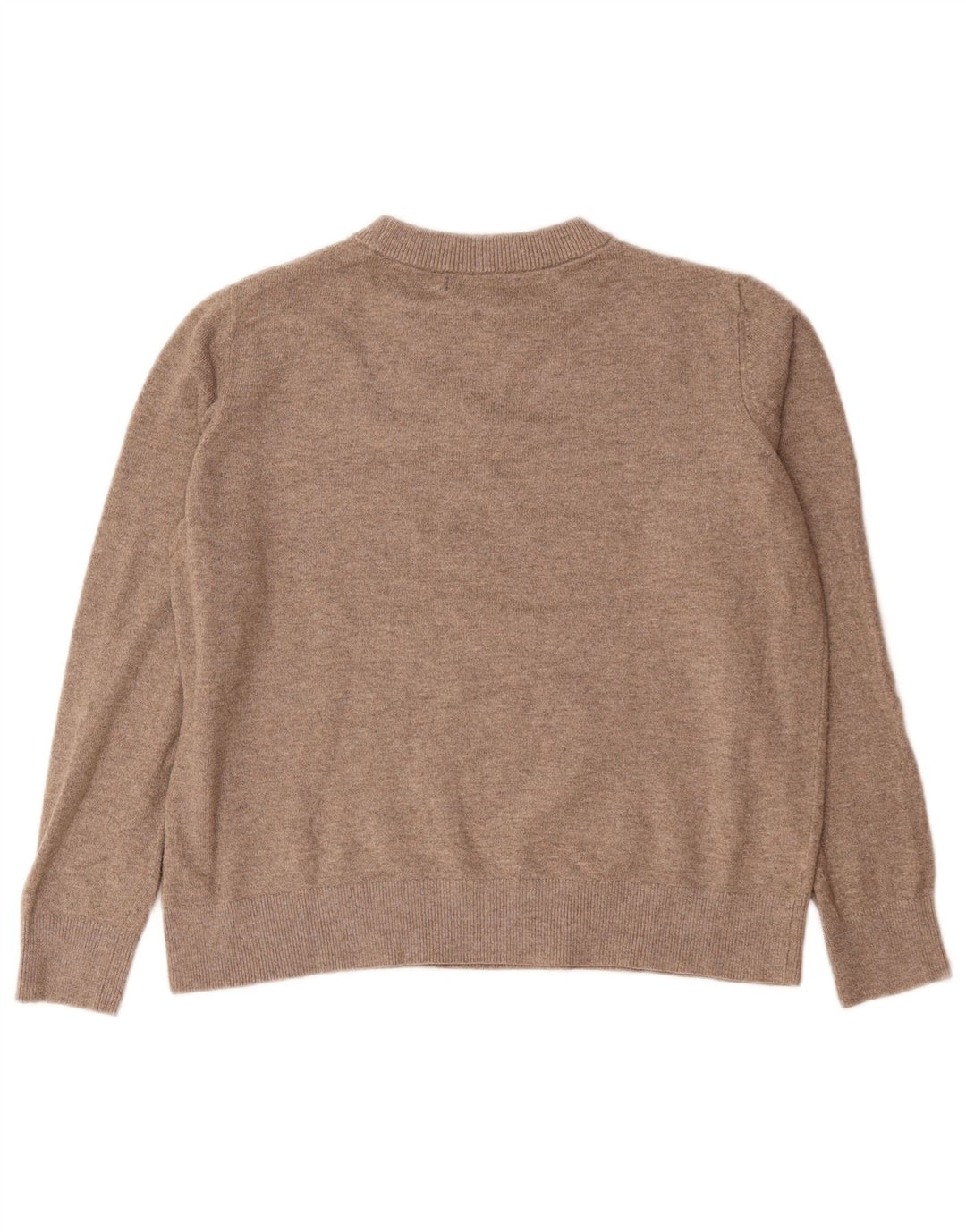 Maglione maglione girocollo da donna Marks & Spencer UK 14 Poliestere grigio medio