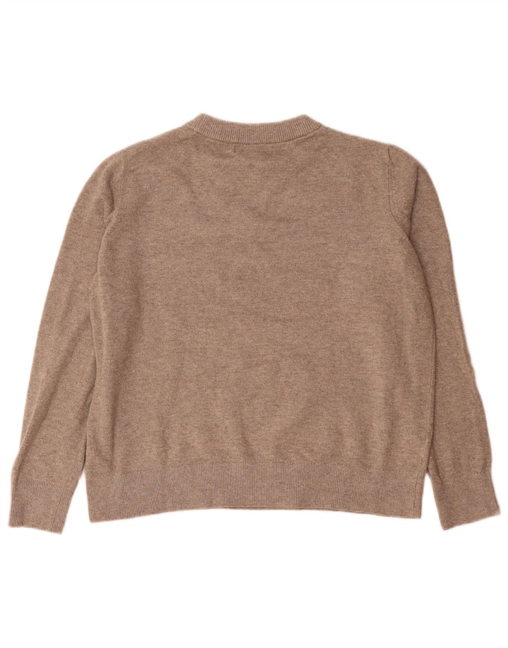 Maglione maglione girocollo da donna Marks & Spencer UK 14 Poliestere grigio medio