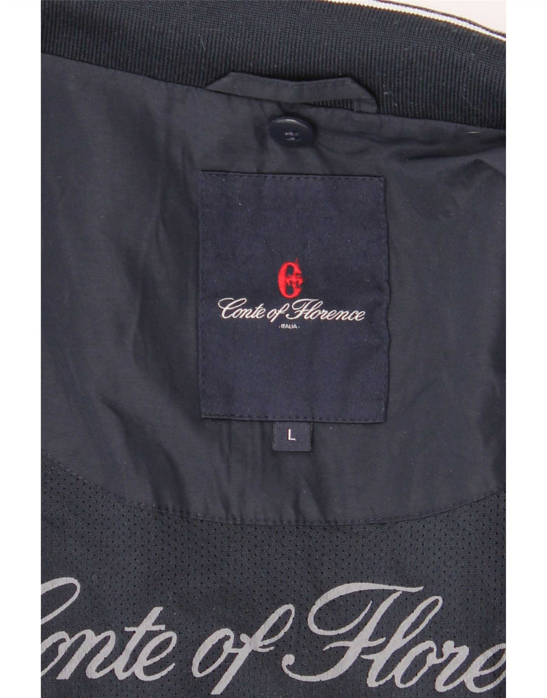 Conte of Florence Giacca da tuta da uomo di grandi dimensioni in poliestere blu navy