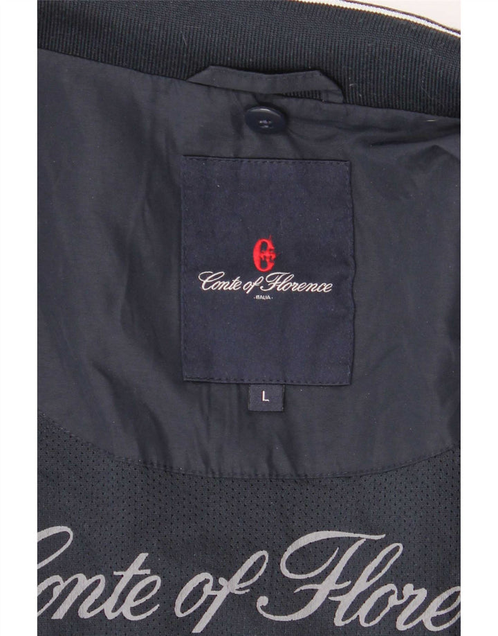 Conte of Florence Giacca da tuta da uomo di grandi dimensioni in poliestere blu navy