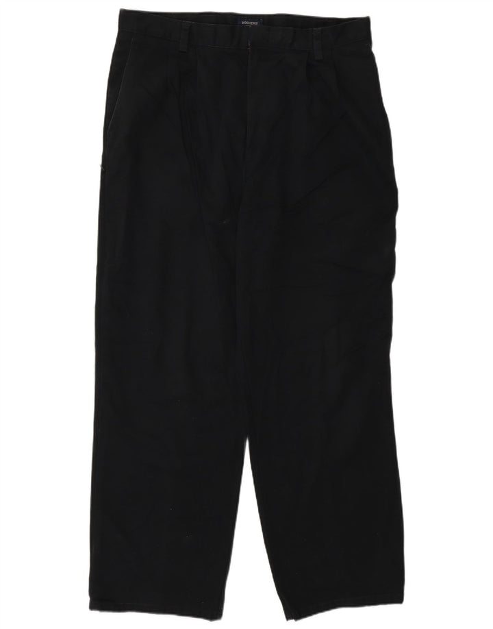 Pantaloni chino con pegging da uomo Dockers W34 L29 cotone nero