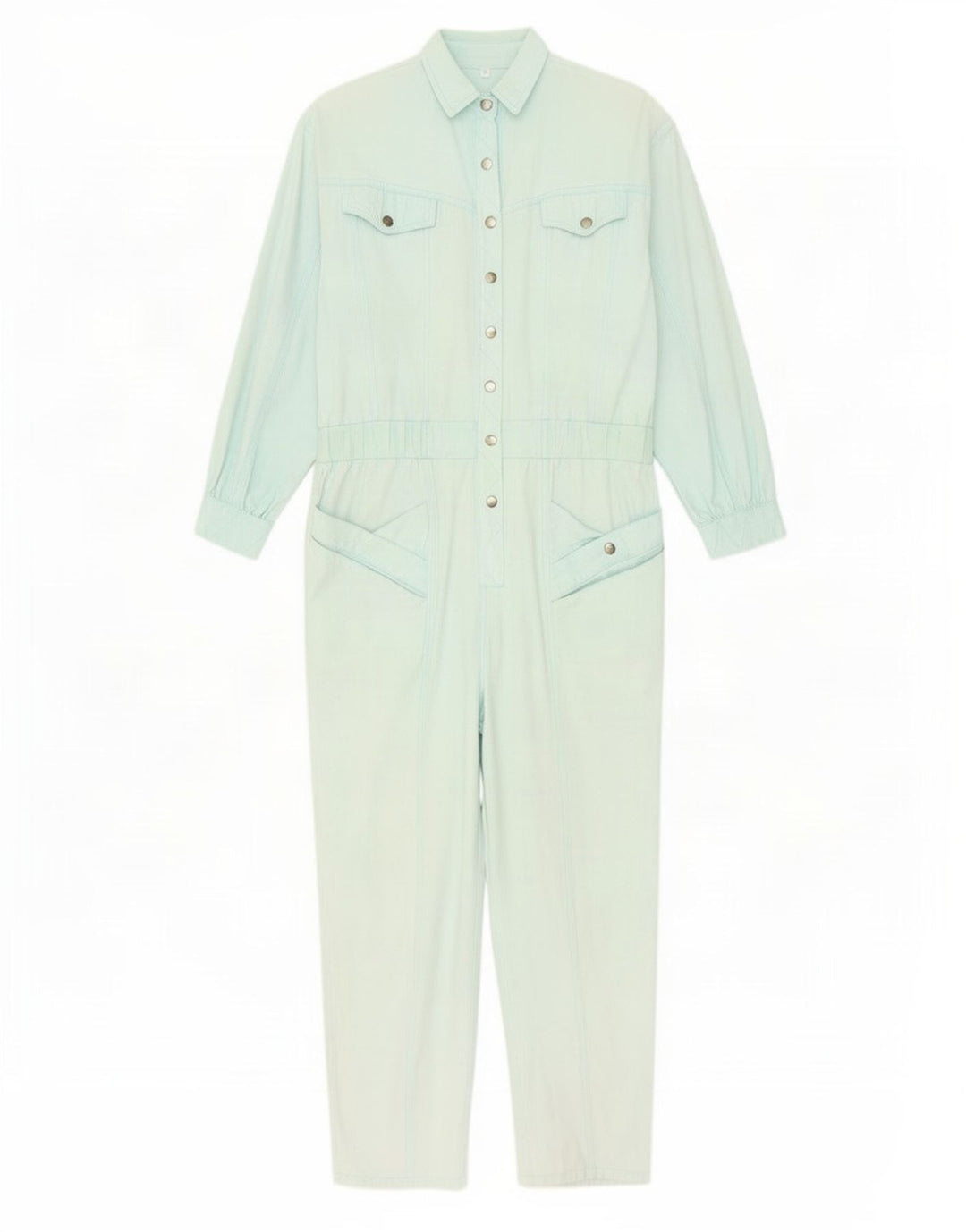 Tuta oversize a maniche lunghe da donna vintage EU 38 Blu medio