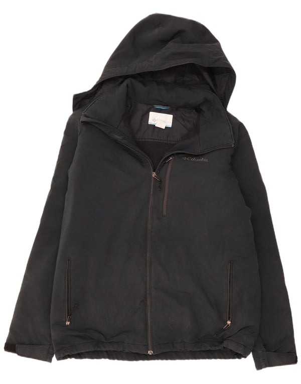 Giacca a vento con cappuccio da uomo COLUMBIA UK 42 XL Poliestere grigio