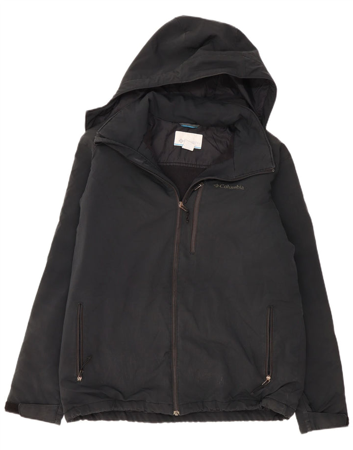 Giacca a vento con cappuccio da uomo COLUMBIA UK 42 XL Poliestere grigio