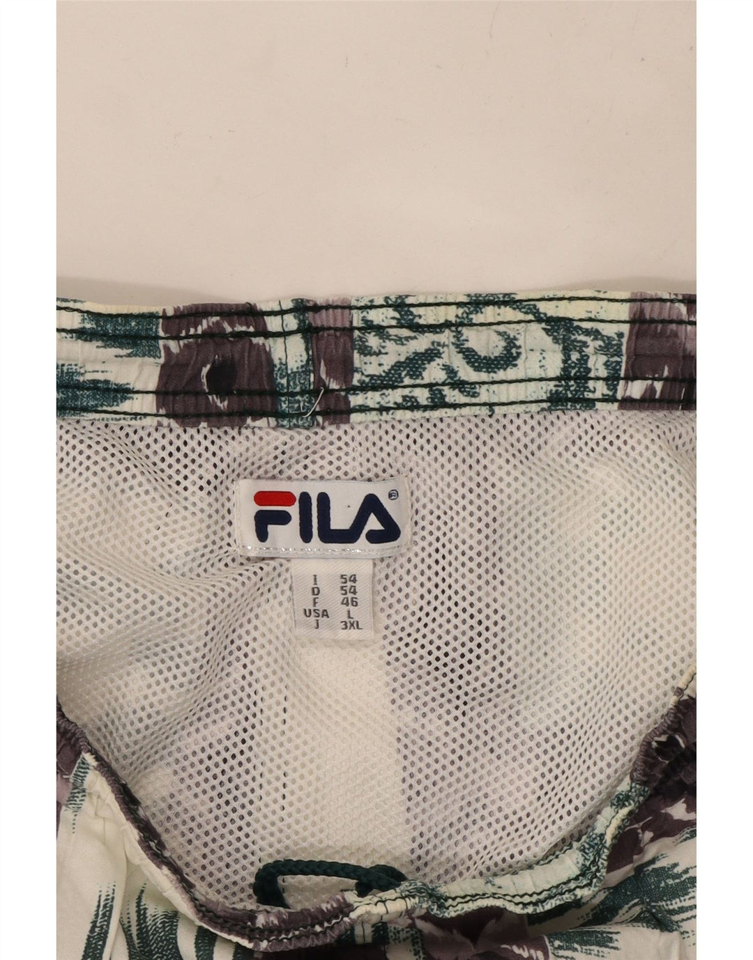FILA Pantaloncini da Bagno Uomo Large Grigio Ikat