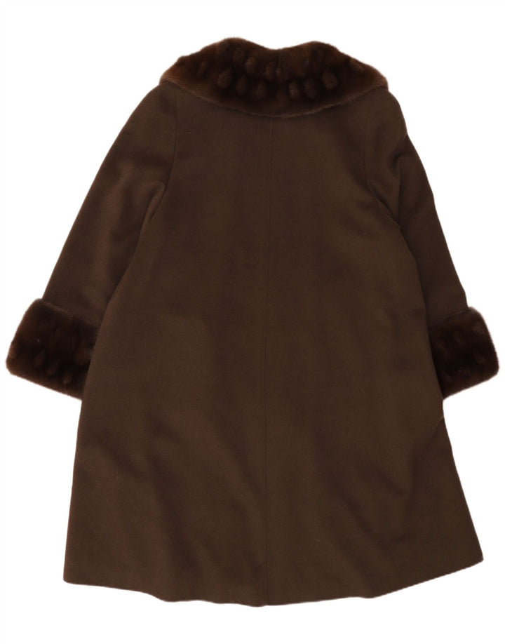 Soprabito oversize da donna VINTAGE UK 14 grande lana kaki