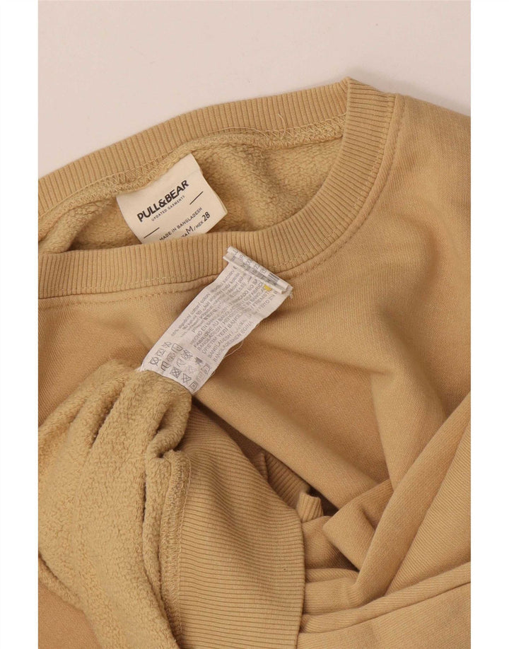 Felpa oversize da donna Pull & Bear, maglione UK 14, cotone beige medio