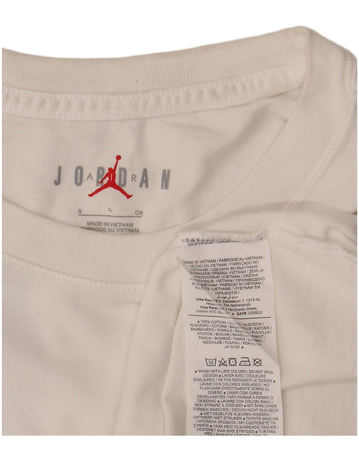T-shirt grafica da uomo JORDAN Top piccola in cotone bianco