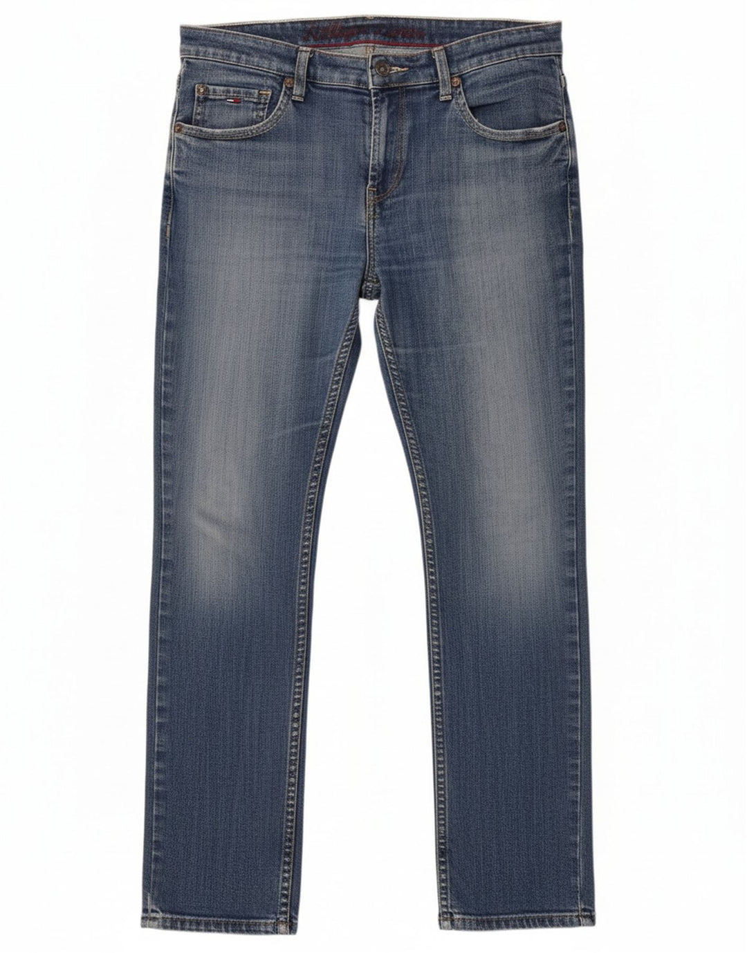 TOMMY HILFIGER Womens Slim Jeans W33 L34 Blue Cotton