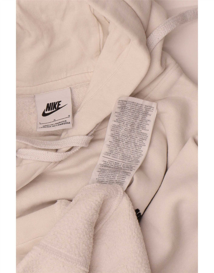 Felpa con cappuccio da uomo Nike Large in cotone bianco