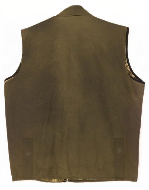 Gilet da uomo in cotone cerato Lennards UK 42 XL Cachi