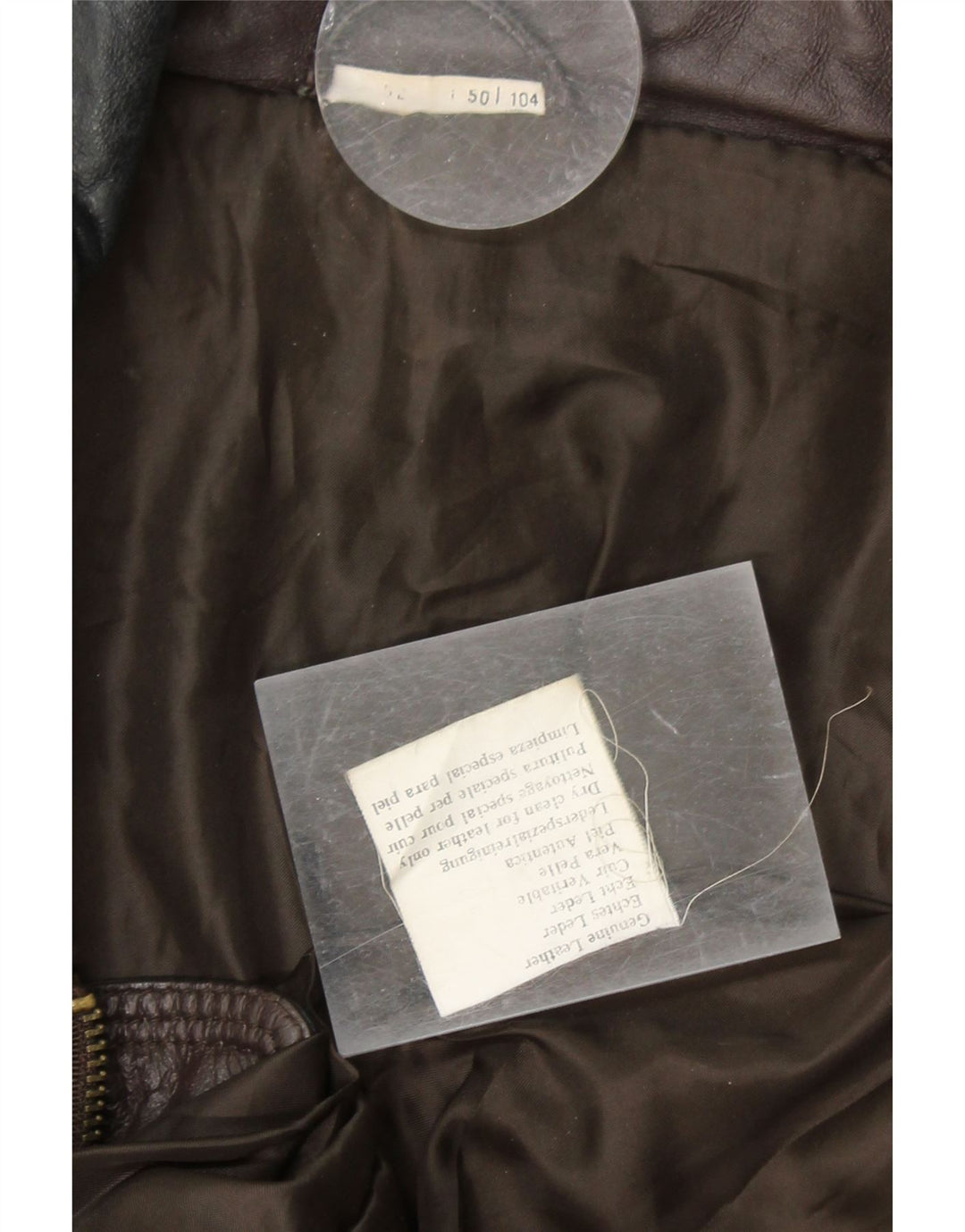 VINTAGE Mens Leather Jacket IT 50 Large Brown Leather Vintage Vintage and Second-Hand Vintage from Messina Hembry 