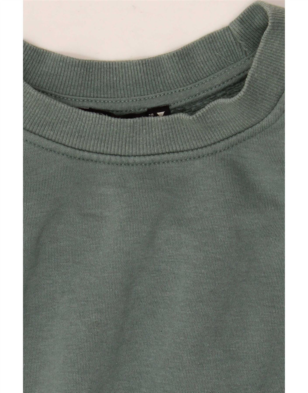 Felpa oversize corta da donna Zara, maglione UK 14, cotone verde medio
