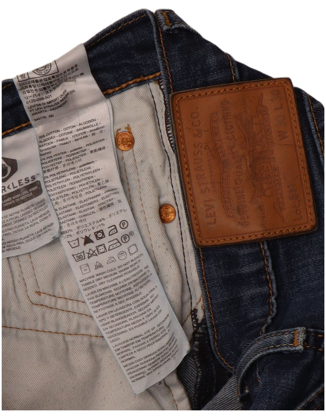 Jeans Levi's Uomo 511 Slim W30 L30 Cotone Blu