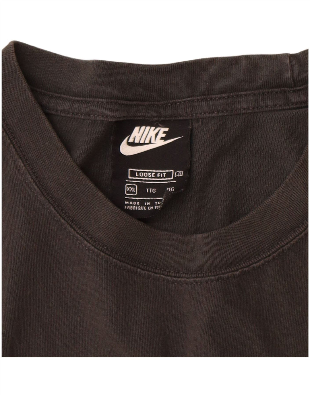 T-shirt grafica da uomo vestibilità ampia NIKE Top 2XL cotone nero