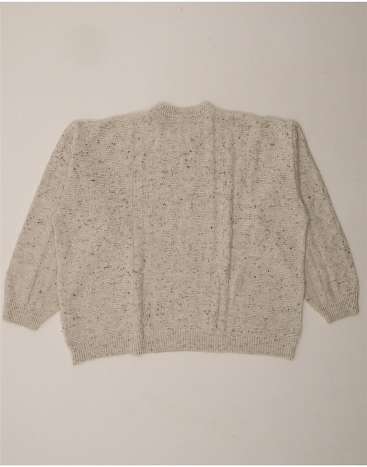 CANDA Mens Crew Neck Jumper Sweater XL Beige Flecked Acrylic Vintage Canda and Second-Hand Canda from Messina Hembry 
