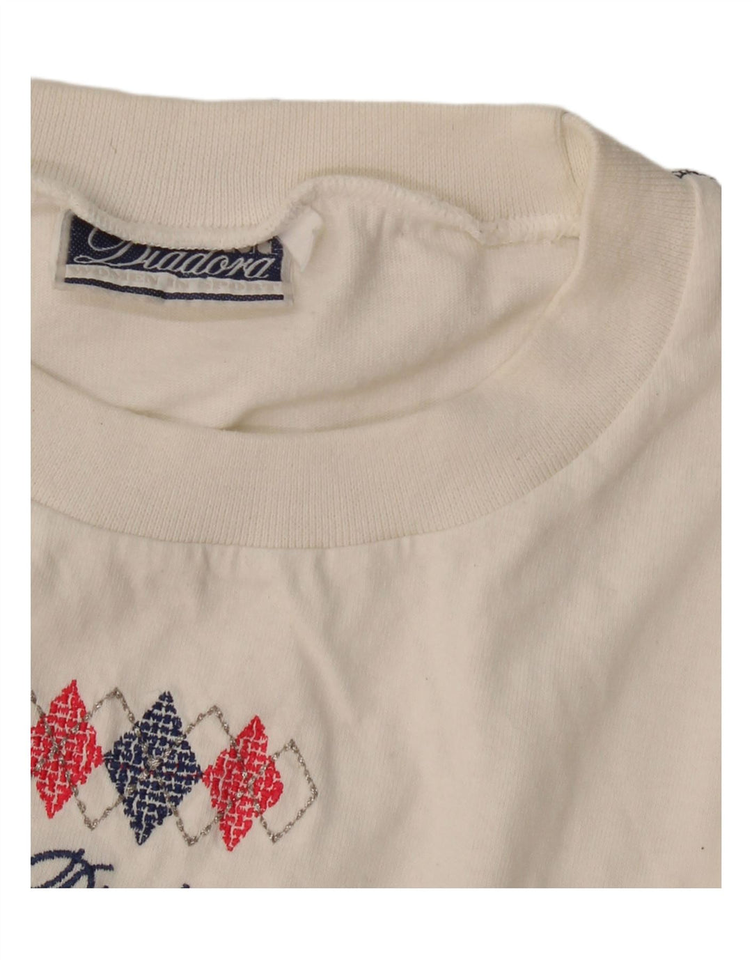 DIADORA Womens T-Shirt Top UK 16 Large White