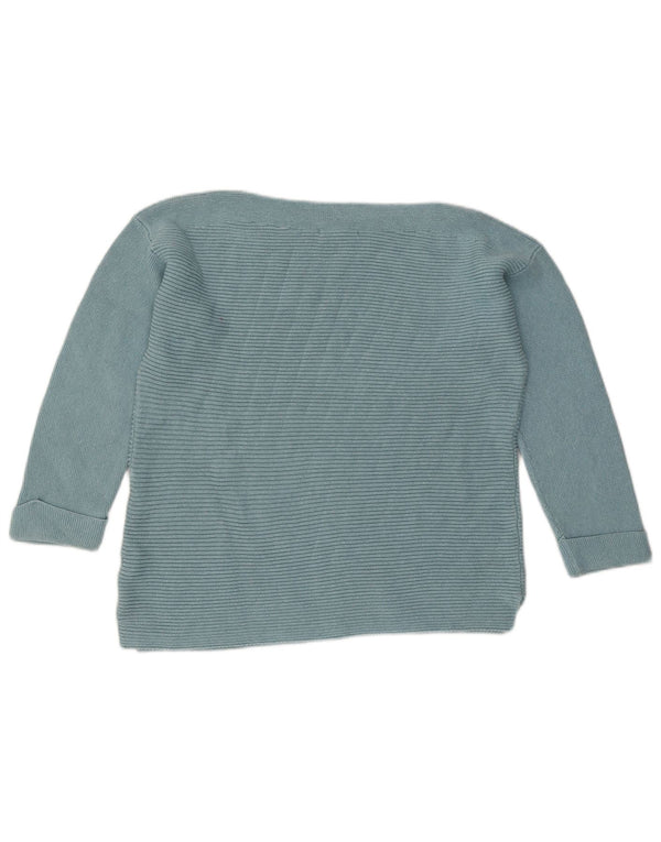Maglione maglione con scollo a barca da donna di White Stuff UK 14 Cotone a righe grandi blu