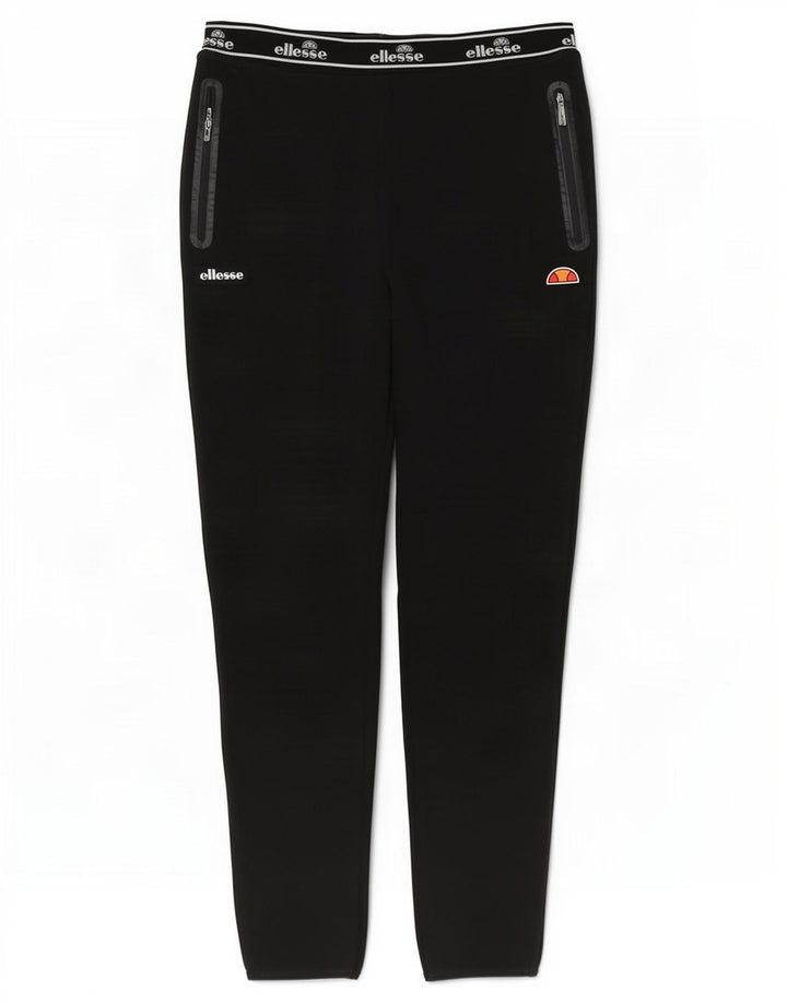 Pantaloni da tuta grafici da uomo Ellesse grandi in cotone nero