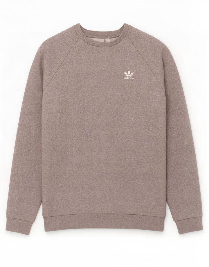 Felpa da uomo Adidas Maglione in cotone chiazzato grigio medio